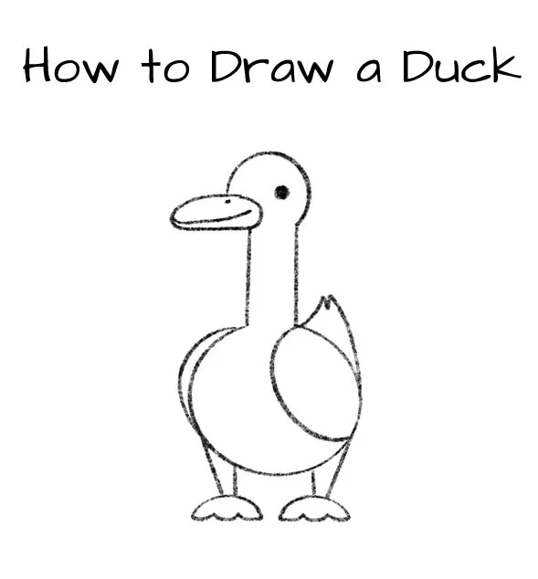How to Draw a Duck Click for PDF printable