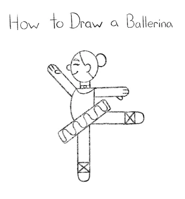 How to Draw a Ballerina Click for PDF printable