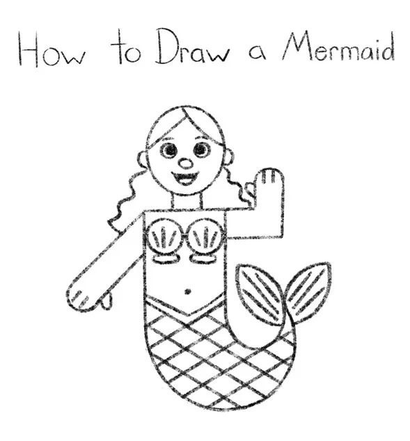 How to Draw a Mermaid Click for PDF printable