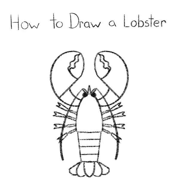 How to Draw a Lobster Click for PDF printable