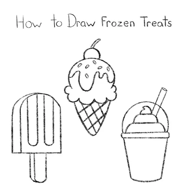 How to Draw Frozen Treats Click for PDF printable