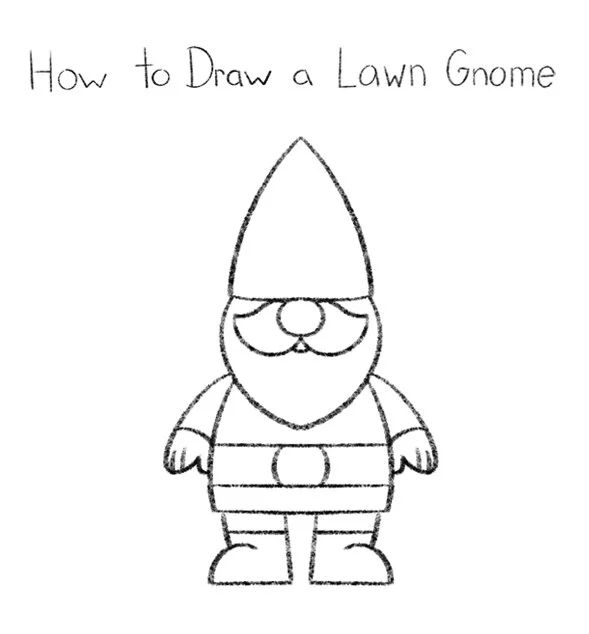 How to Draw a Lawn Gnome Click for PDF printable