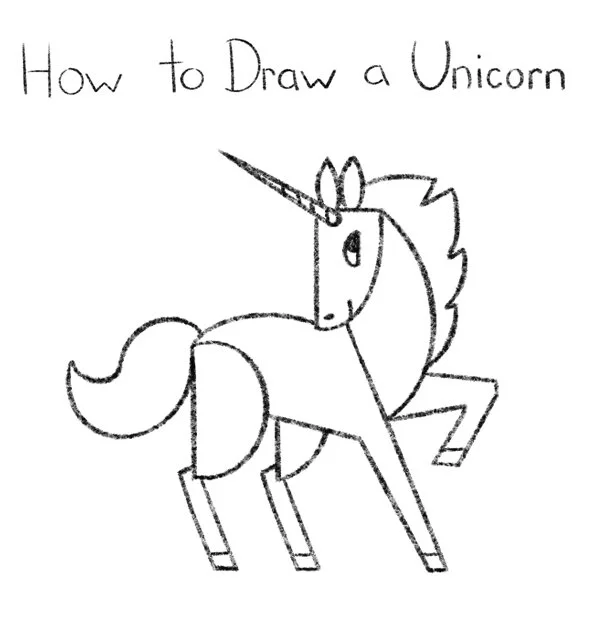 How to Draw a Unicorn Click for PDF printable