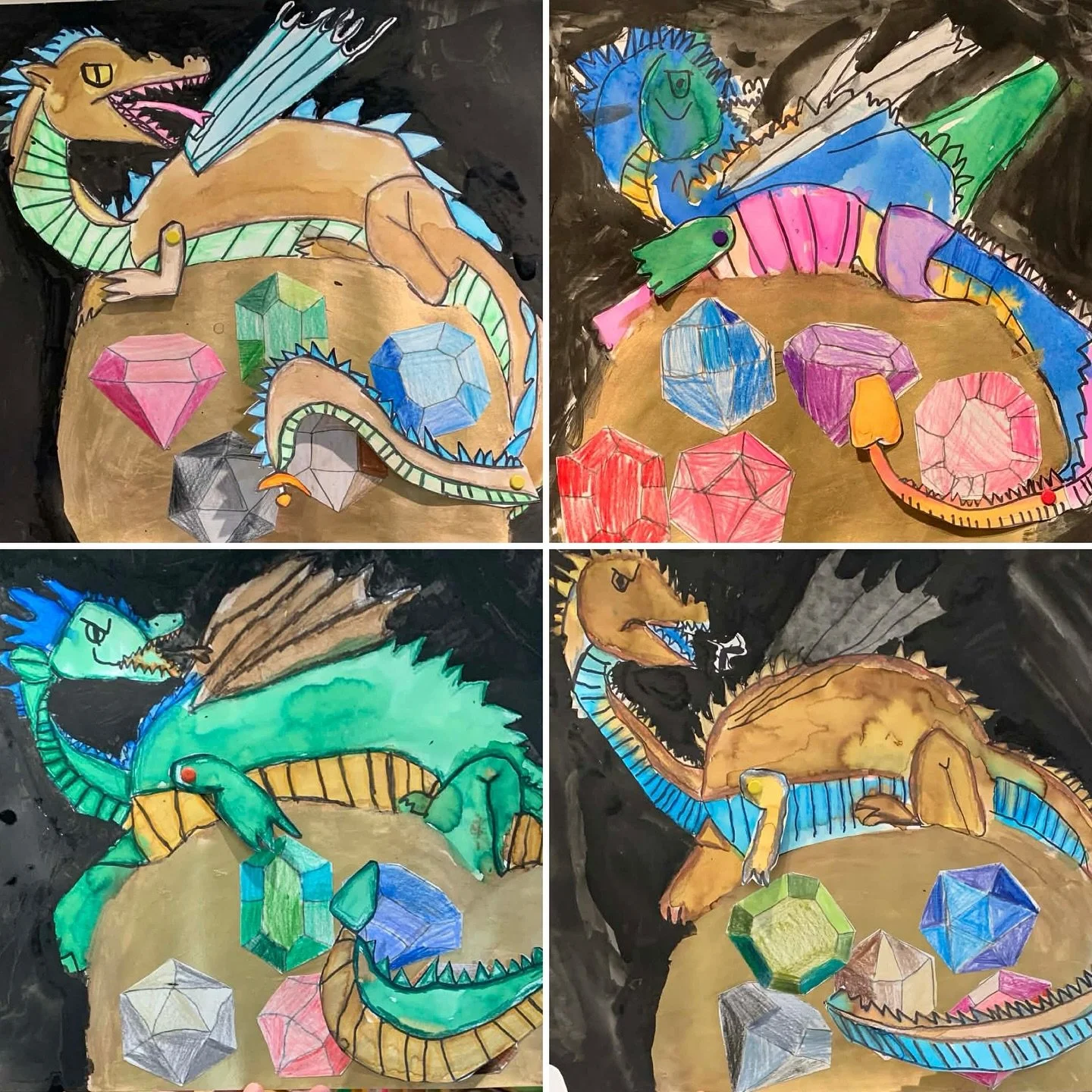 &ldquo;There he lay, a vast red-golden dragon, fast asleep; thrumming came from his jaws and nostrils, and wisps of smoke, but his fires were low in slumber. [...] Smaug lay, with wings folded like an immeasurable bat [&hellip;] and his long pale bel