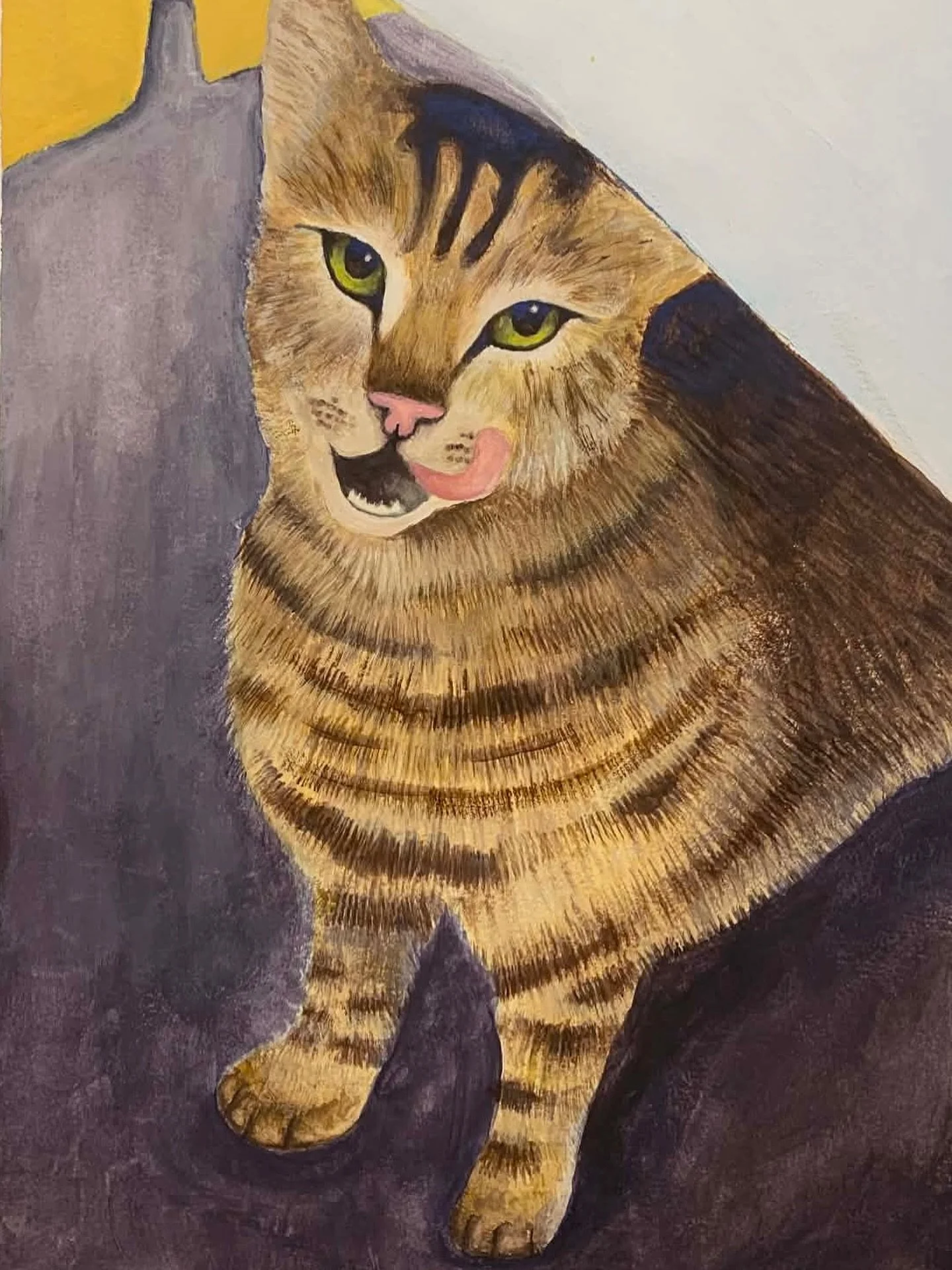 #Didyouknow that Istanbul is famous for its street cats? Many Turkish citizens view street animals as communally owned pets, and the country has a blanket no-kill, no-capture policy. This strikingly realistic acrylic painting inspired by the cats of 