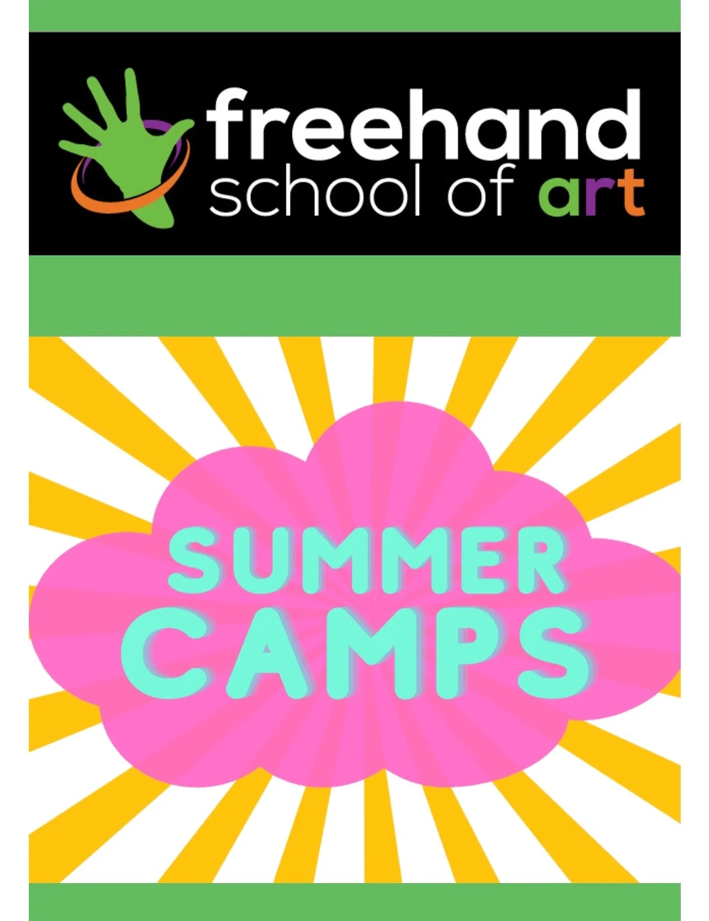 Summer Art Camps are open for registration! Our Summer Art Camps are the highlight of our year here at Freehand. These 10, week-long programs provide a warm, welcoming environment where learning, creativity, and fun come together.

Registration is op