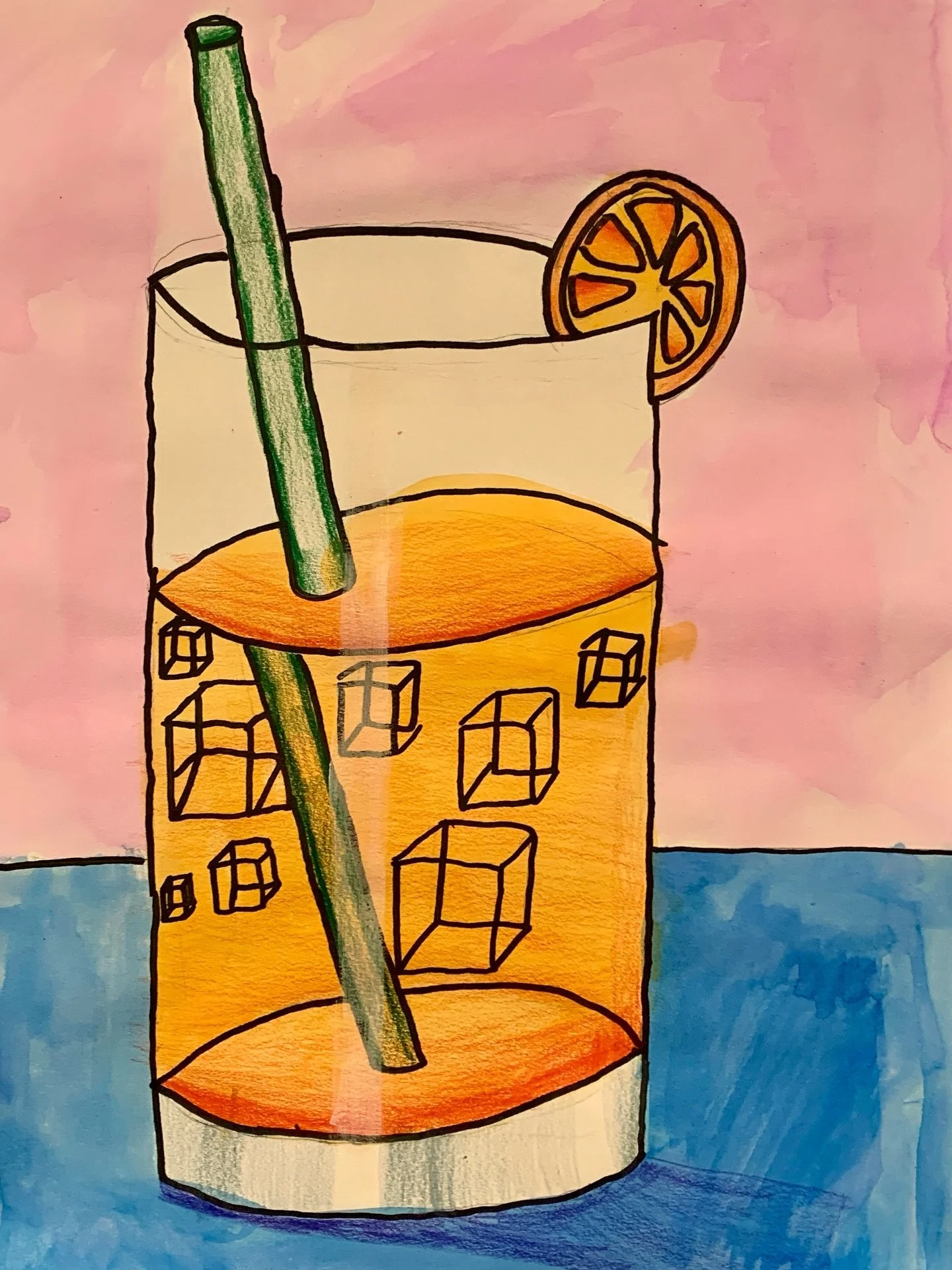As Toronto digs out from the largest single-day snowfall on record, we&rsquo;re imagining warmer days. These drawings of glasses of lemonade were made by our Monday and Wednesday classes. For this project, our artists learned how to draw different 3D