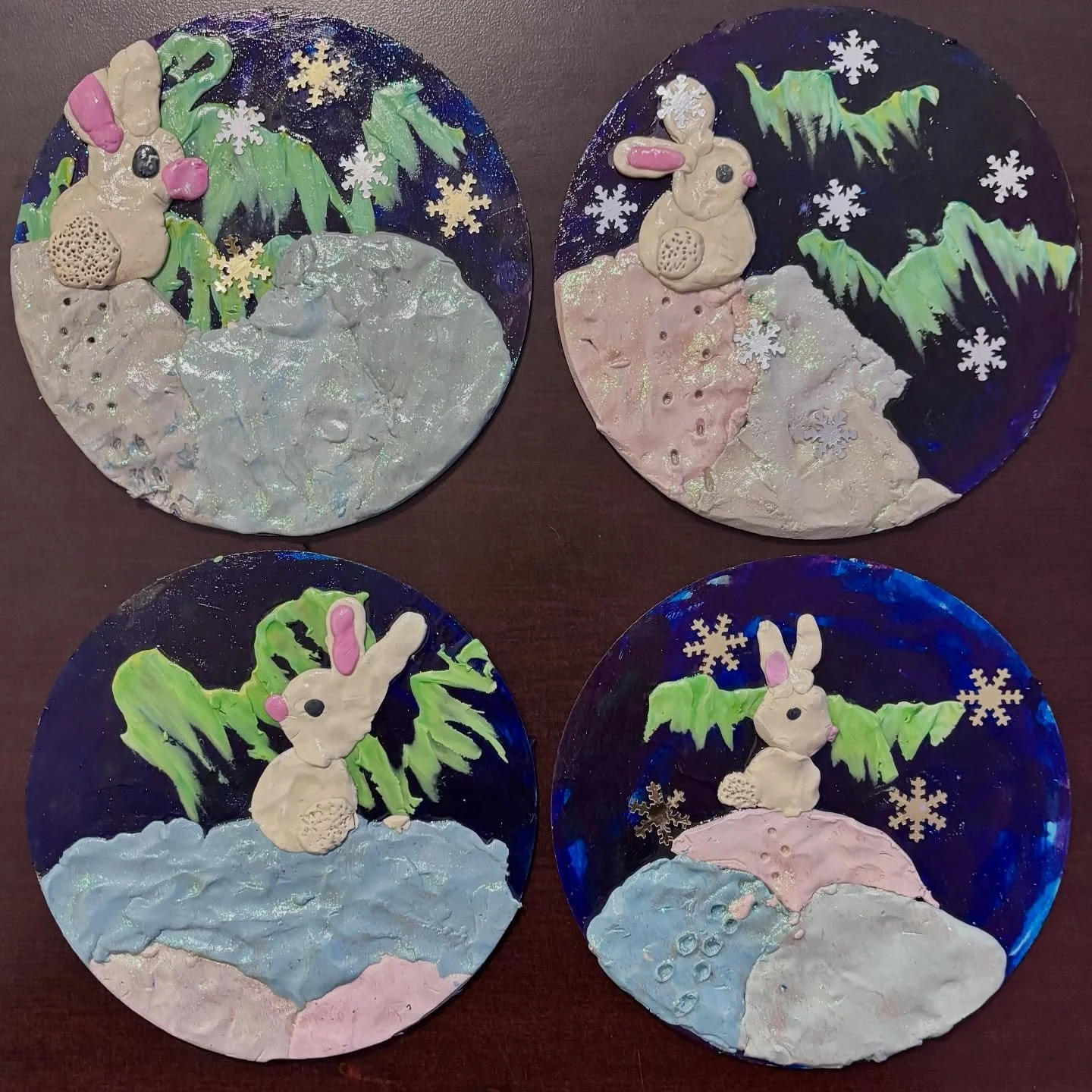 These lovely winter hares couldn&rsquo;t be more pleased by January snow! For this project, our Grade 1-3 #DrawingandPainting class learned how to mix colours, and how to spread and sculpt using #plasticine modelling clay. Great work, everyone!

#y