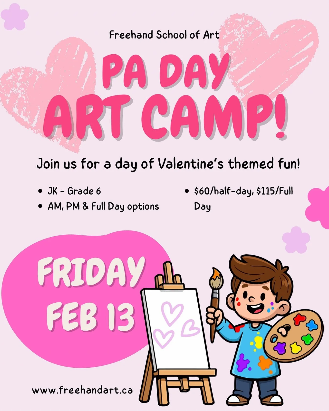 Our PA Day Art Camps offer a wonderful opportunity for children to dive into creativity in our studio. In each half-day session, children will enjoy completing a fun, multi-step artwork, while exploring their imagination and building new skills. #fre