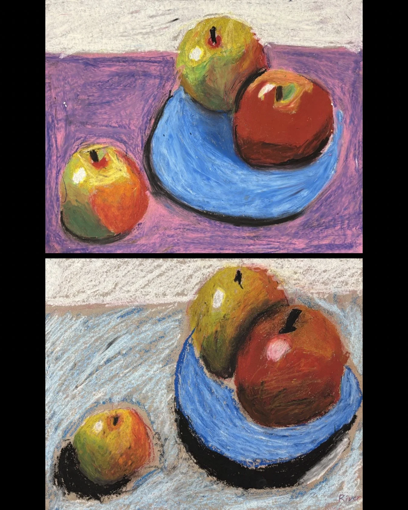 These wonderful oil pastel apple drawings were made by our Wednesday #DrawingClass . Great work, Sadie A (Gr2) and River Y (Gr1)!
 
#yongeandlawrencevillage #yongeandlawrence #midtowntoronto 
 
#freehandart #torontoartschool
 
#torontoartclassesforki