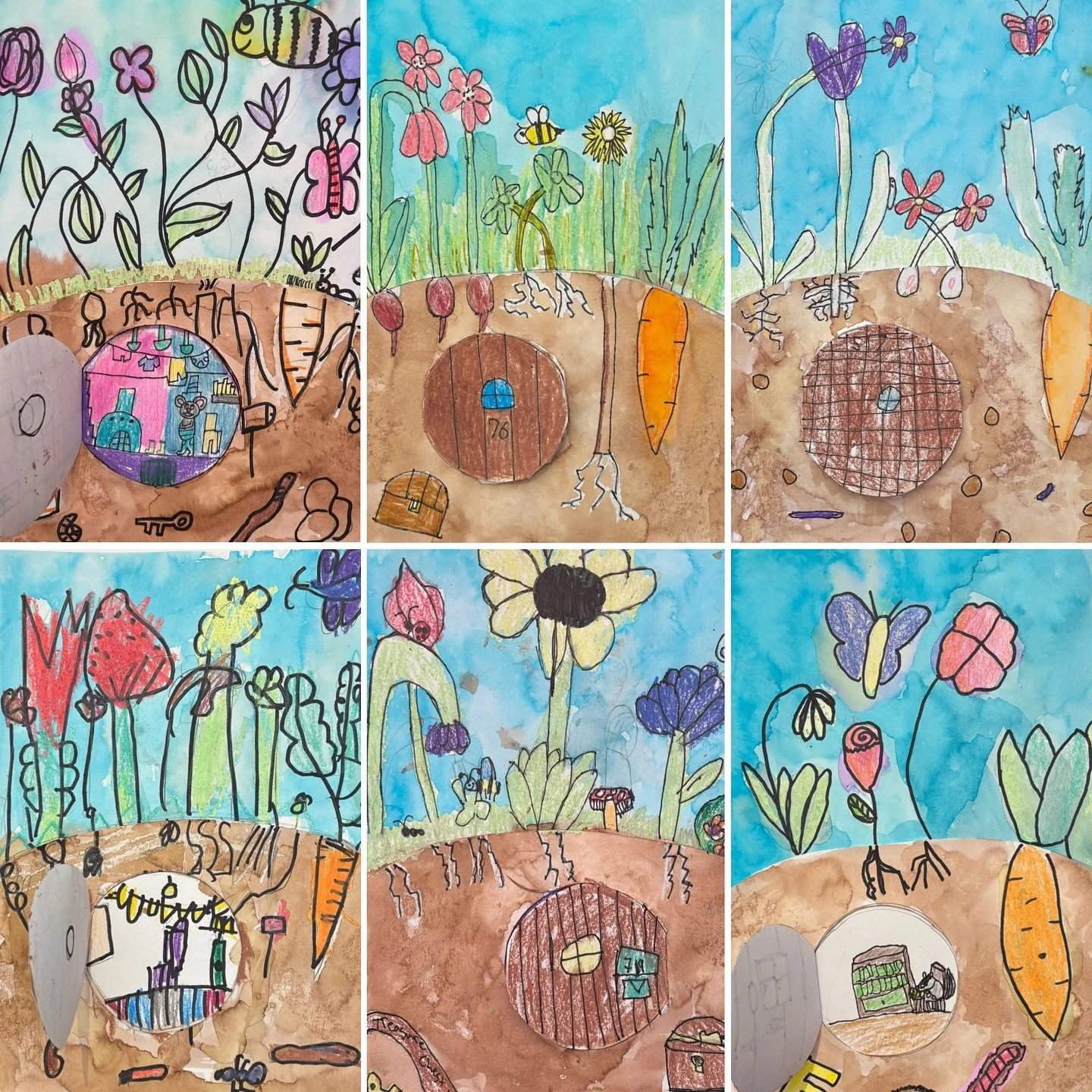 This March Break, our young artists got the chance to design this own #burrows . For this project, we used sharpie, crayon, watercolour paints, and collage to create our own interactive art pieces. Great work, Aerin W (Gr2), Theo M (Gr3), Veera S (Gr