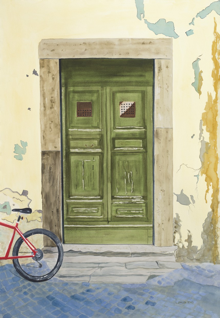 Green Doors from Rome, Italy. Original has been sold. Reproductions available.