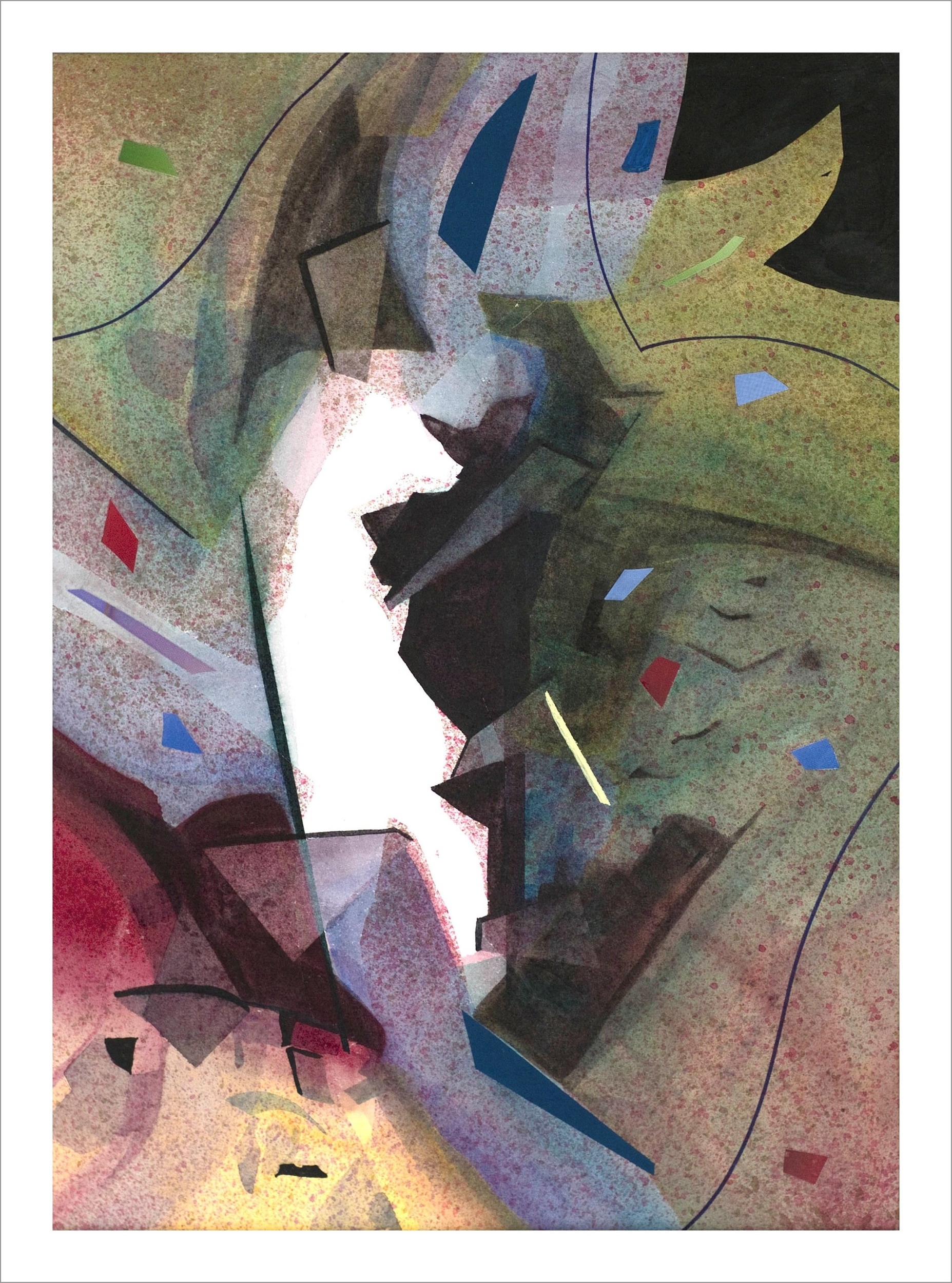 Seeking Prey. Original and reproductions available. Mixed Media with primarily watercolor background.