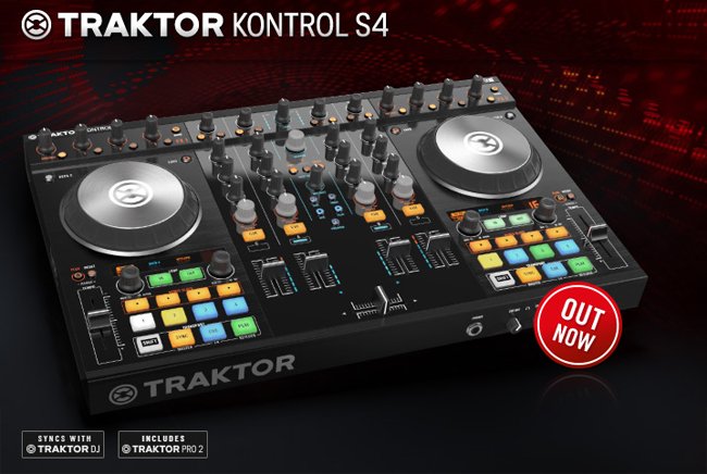 NI Traktor Kontrol S4 Mk2 控制器（DJ 控制器+ 聲卡+ Traktor Pro 2