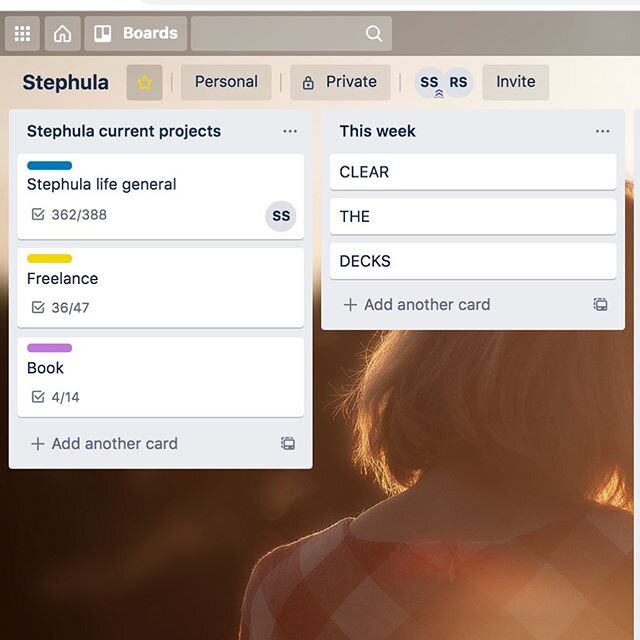 Hi gang, I don&rsquo;t know about you, but I love to Trello the shit out of everything. It&rsquo;s like the motherboard for my life, although sometimes I suspect I am just shifting around cards rather than doing things.
.
Every Sunday evening I sit d