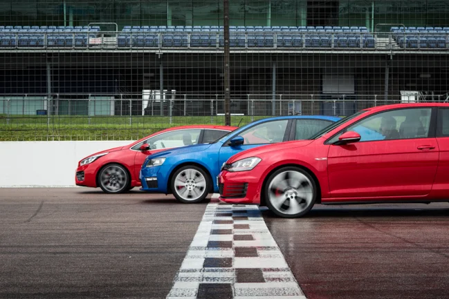 Volkswagen GTi Skoda Octavia VRs Kia Proceed GT Group Test.jpg
