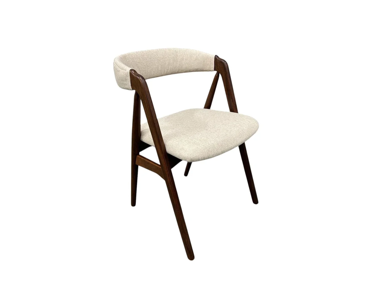 Danish Thomas Harlev for Farstrup Model 205 Teak Dining Desk Chair Mid Century 1950s