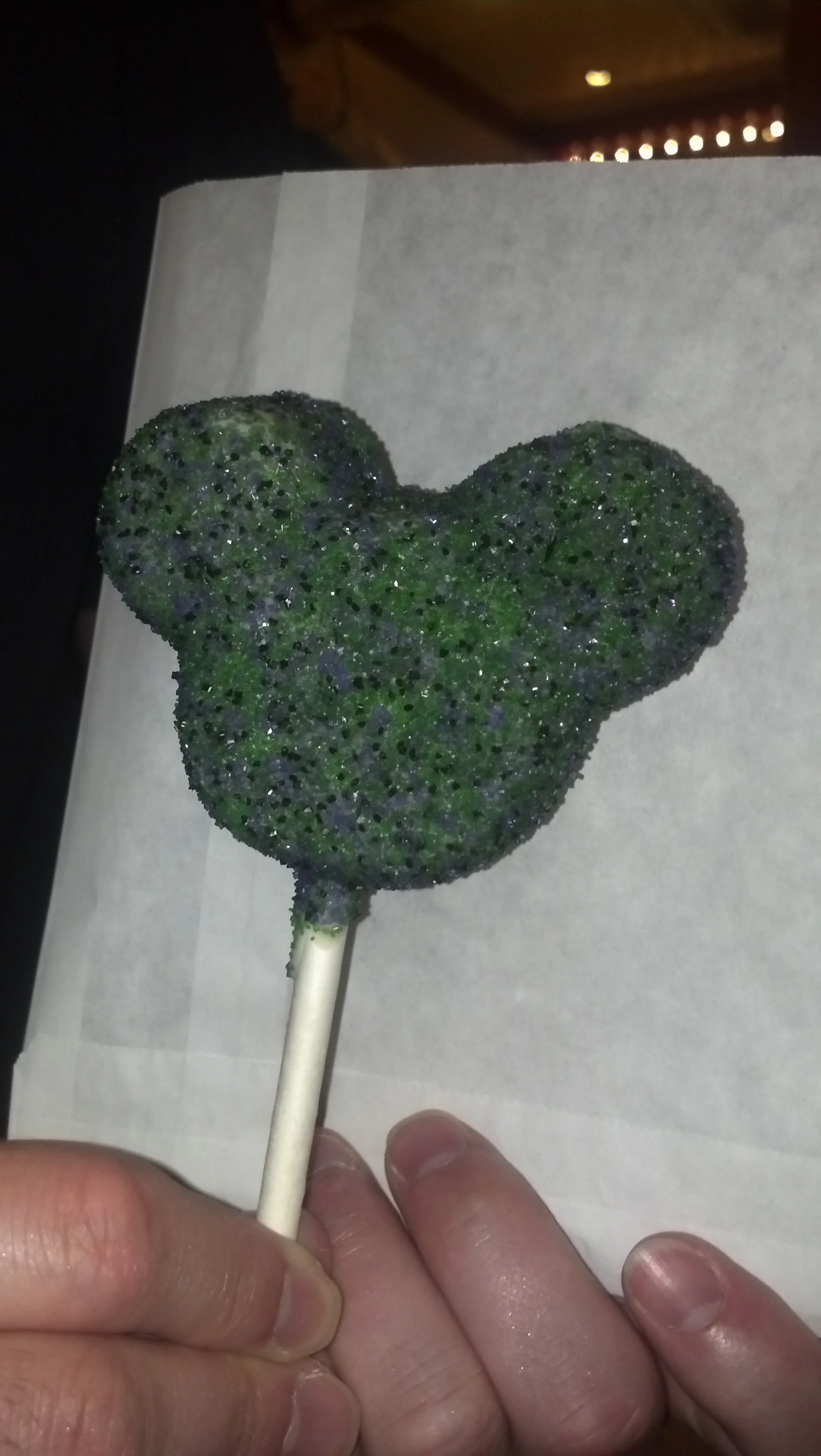 Green, Black, and Purple Maleficient Cake Pops