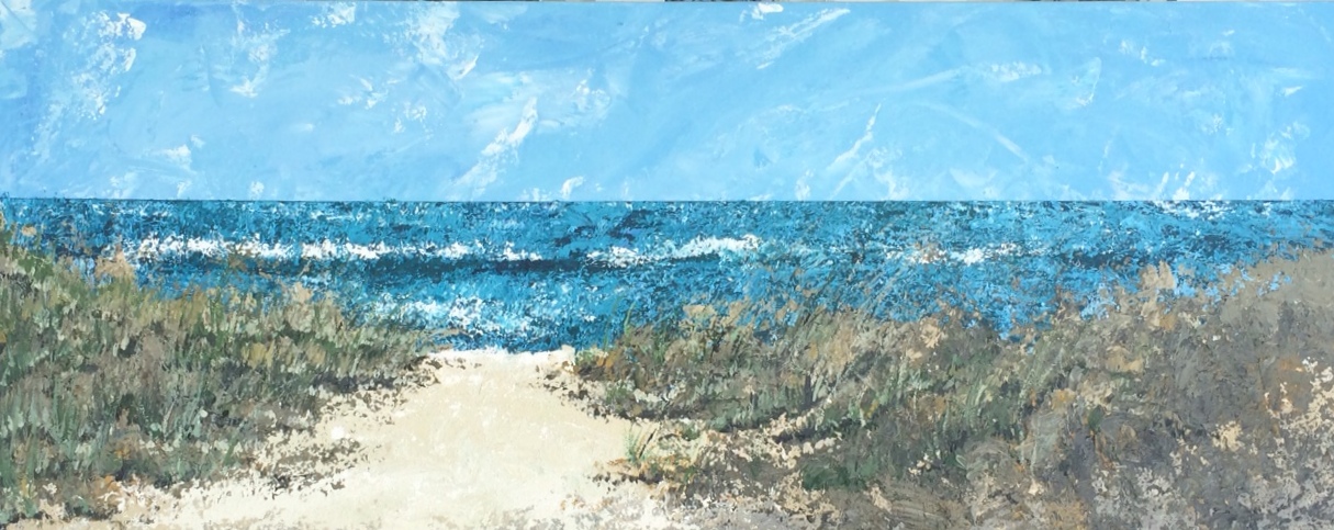 Approach 05, acrylic on canvas, 15 x 36, in private collection