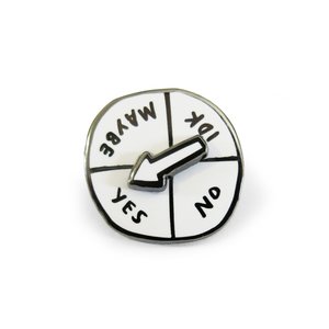 Indecisive spinner pin by Adam J. Kurtz