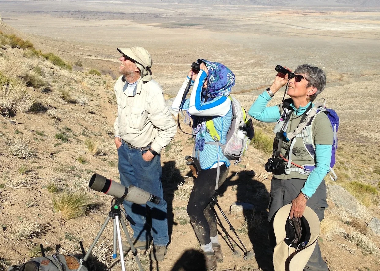 Looking for Bighorn Sheep: John, Monique and Ginnie