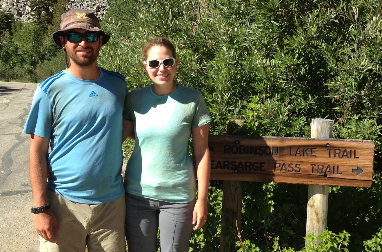 JMT: Jason and Amanda, two strong hikers from Michigan, on July 3