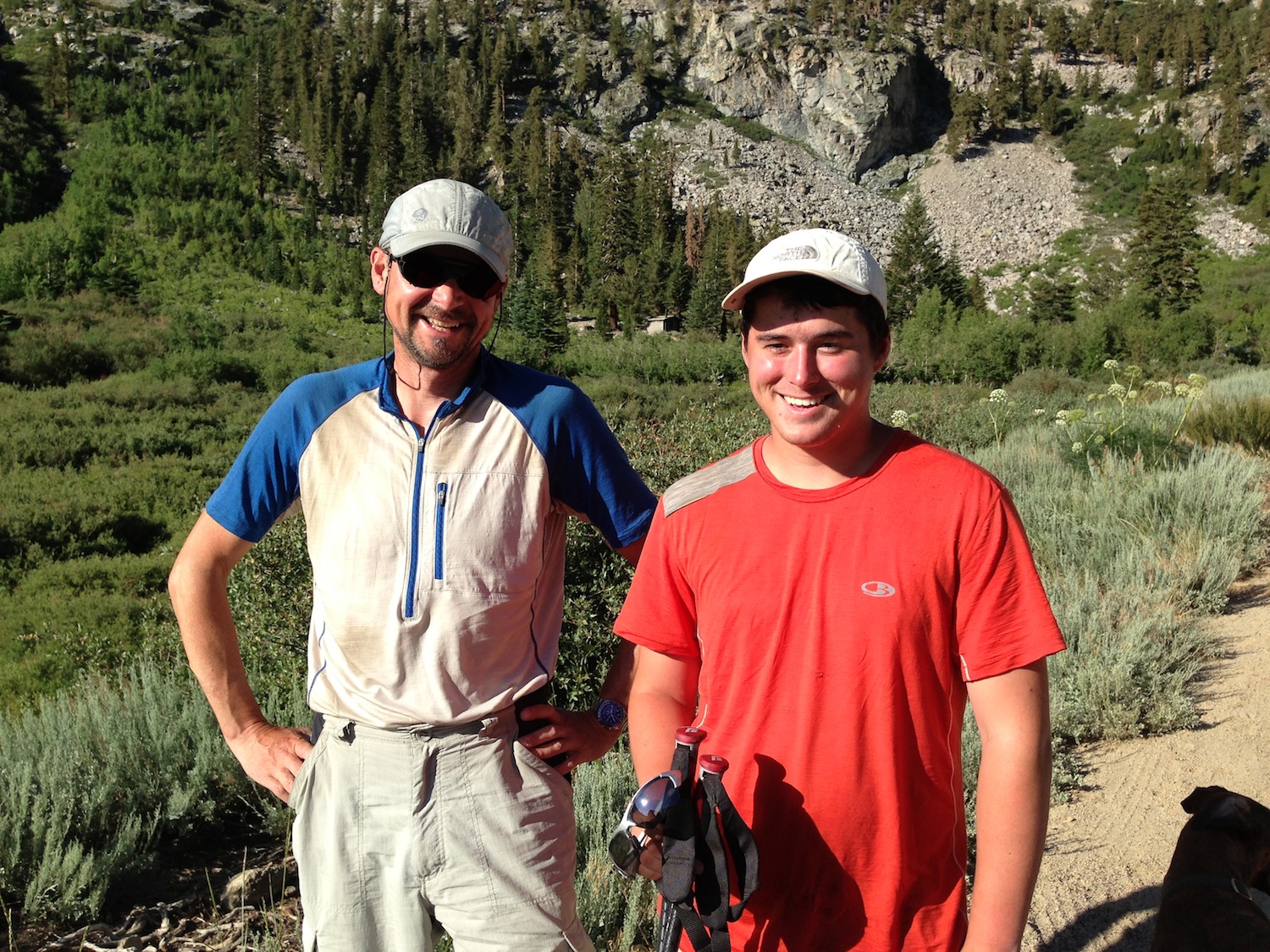 JMT demons Peter and Damian from Wisconsin. The father-son duo have done the JMT 20 times between them.
