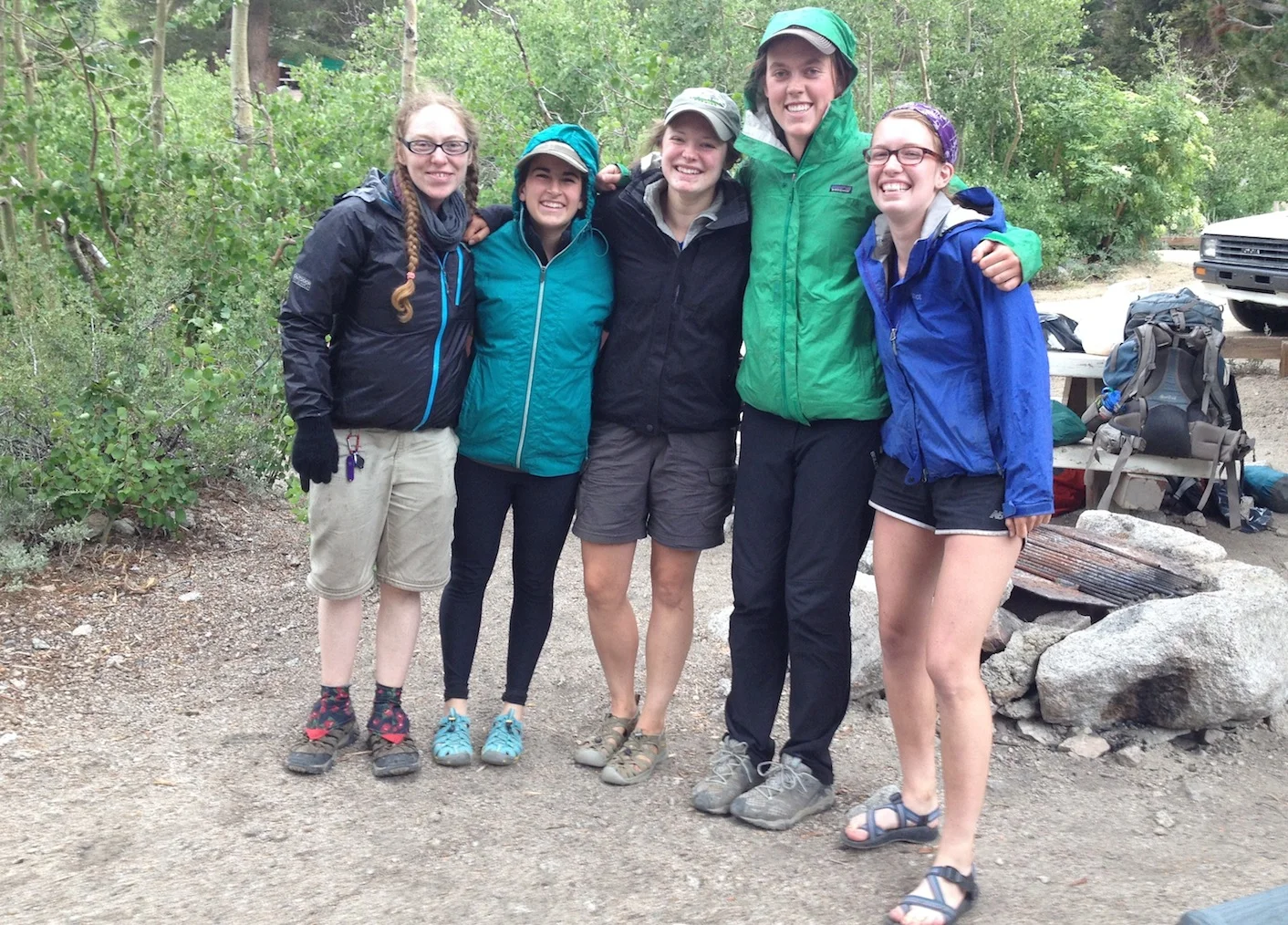 Ruby has a joyful if rainy reunion with the Hamilton College gang at the Onion Valley campground.