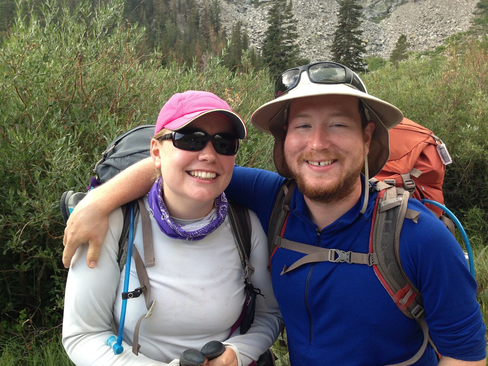 JMY hikers Laura and Andy at Onion Valley