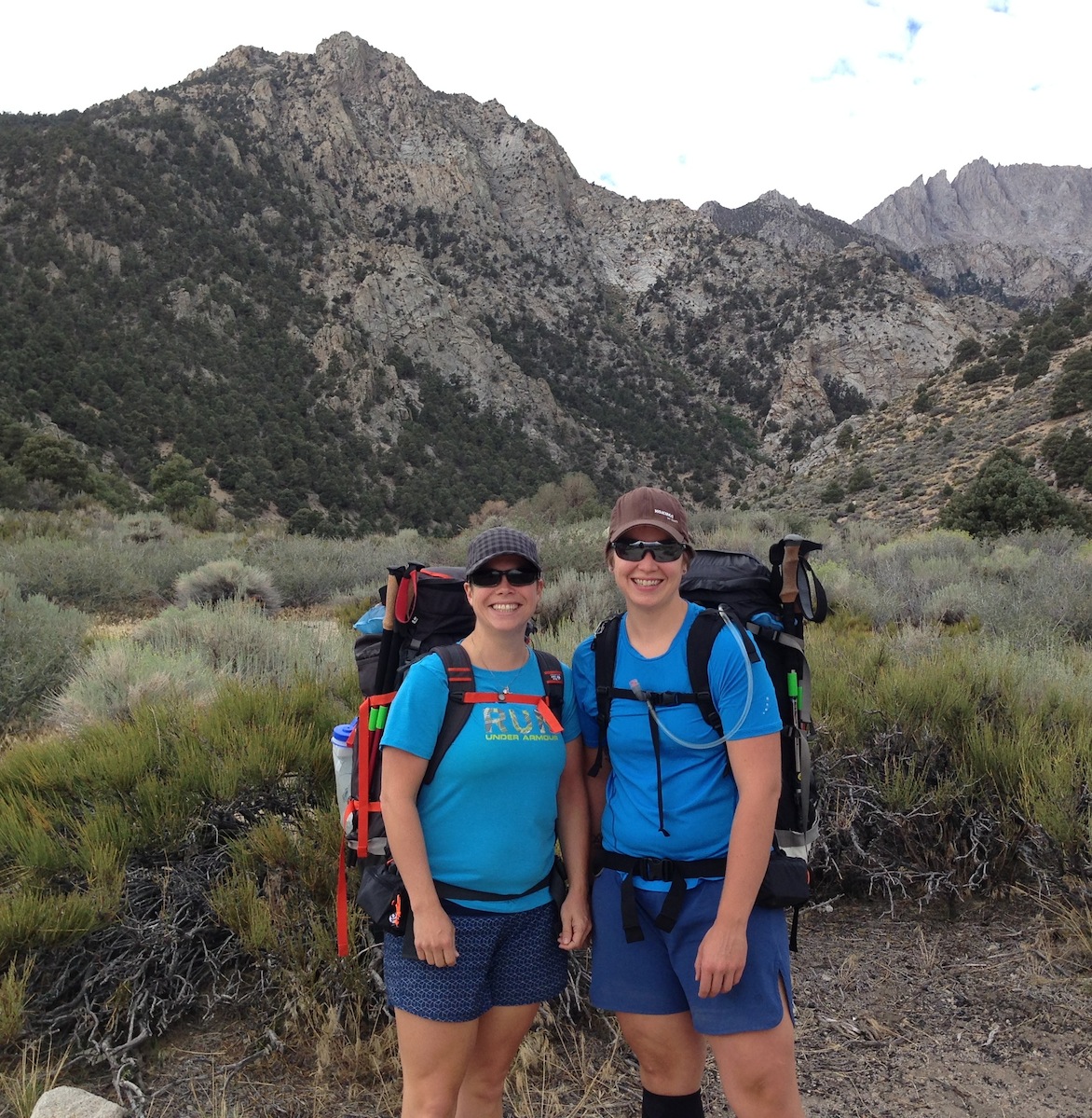 Elissa and Kate are ready to head over Shepherd Pass to go NOBO on the JMT to Yosemite. Come back and visit the Base Camp!
