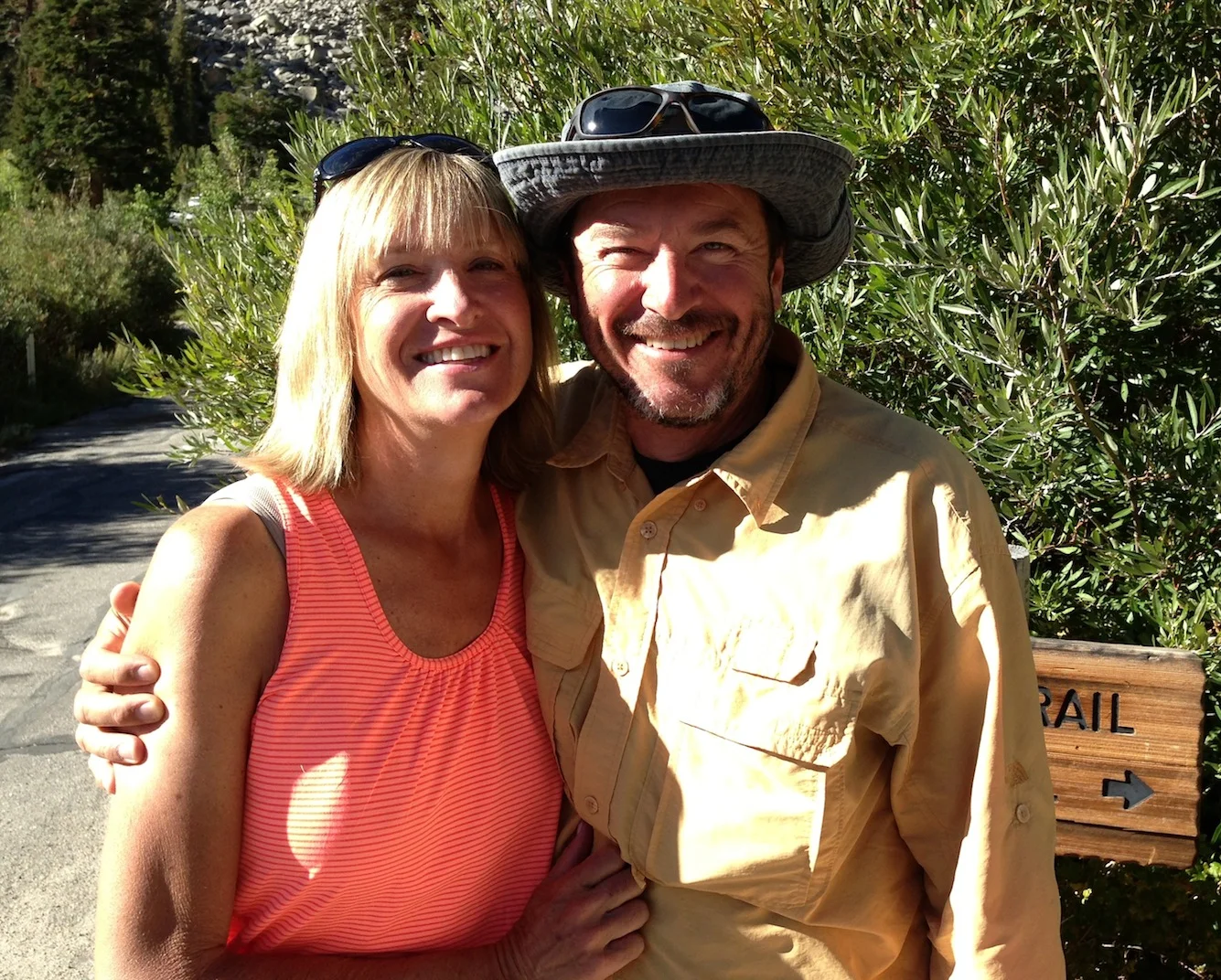 Diane and Bobby at the trailhead. What a couple!