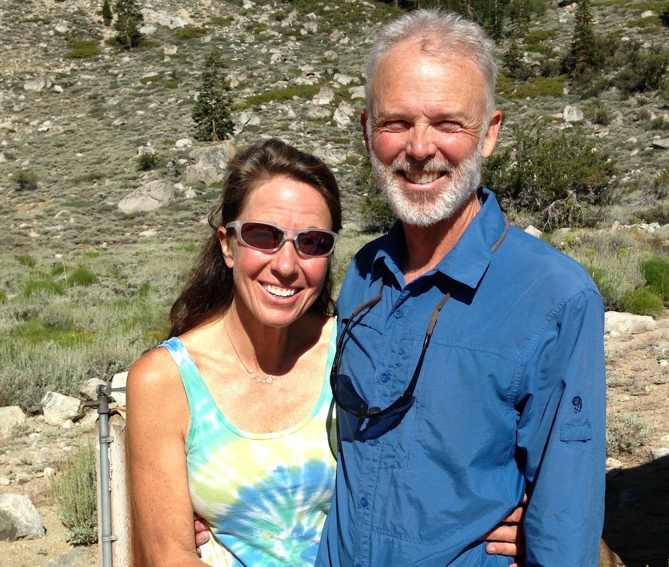 JMT hikers Noni and Craig from Washington on Aug. 13. Come back and visit the Base Camp!