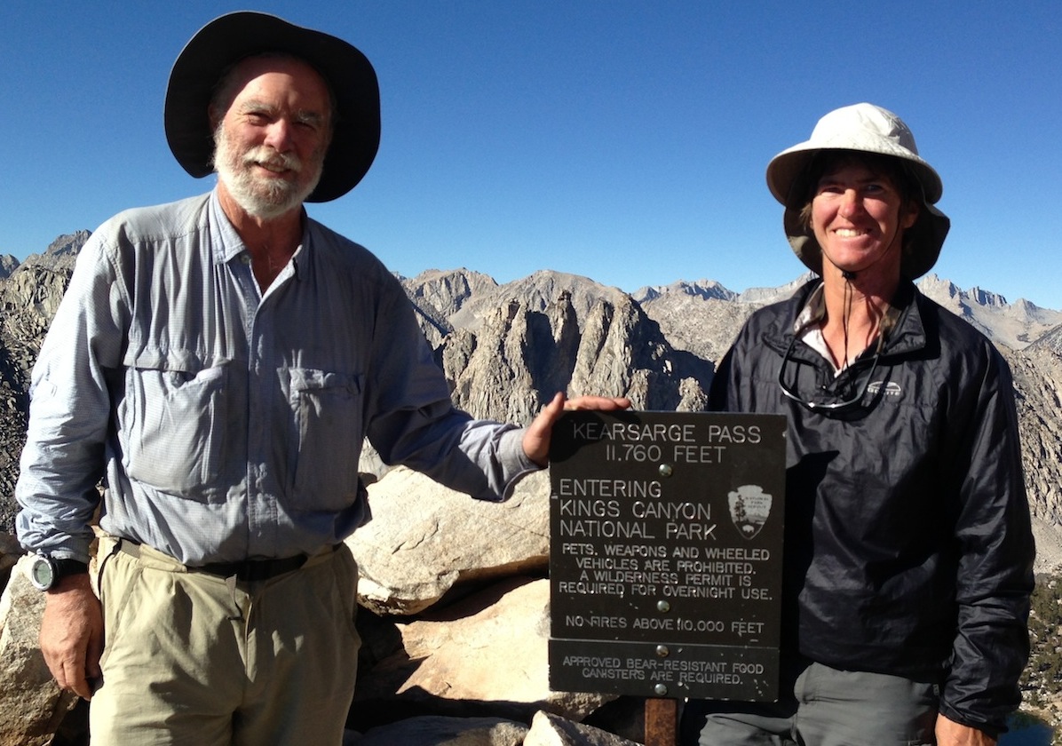 Tahoe Mike and Jellybean on Kearsarge Pass on their way to Mt. Whitney.