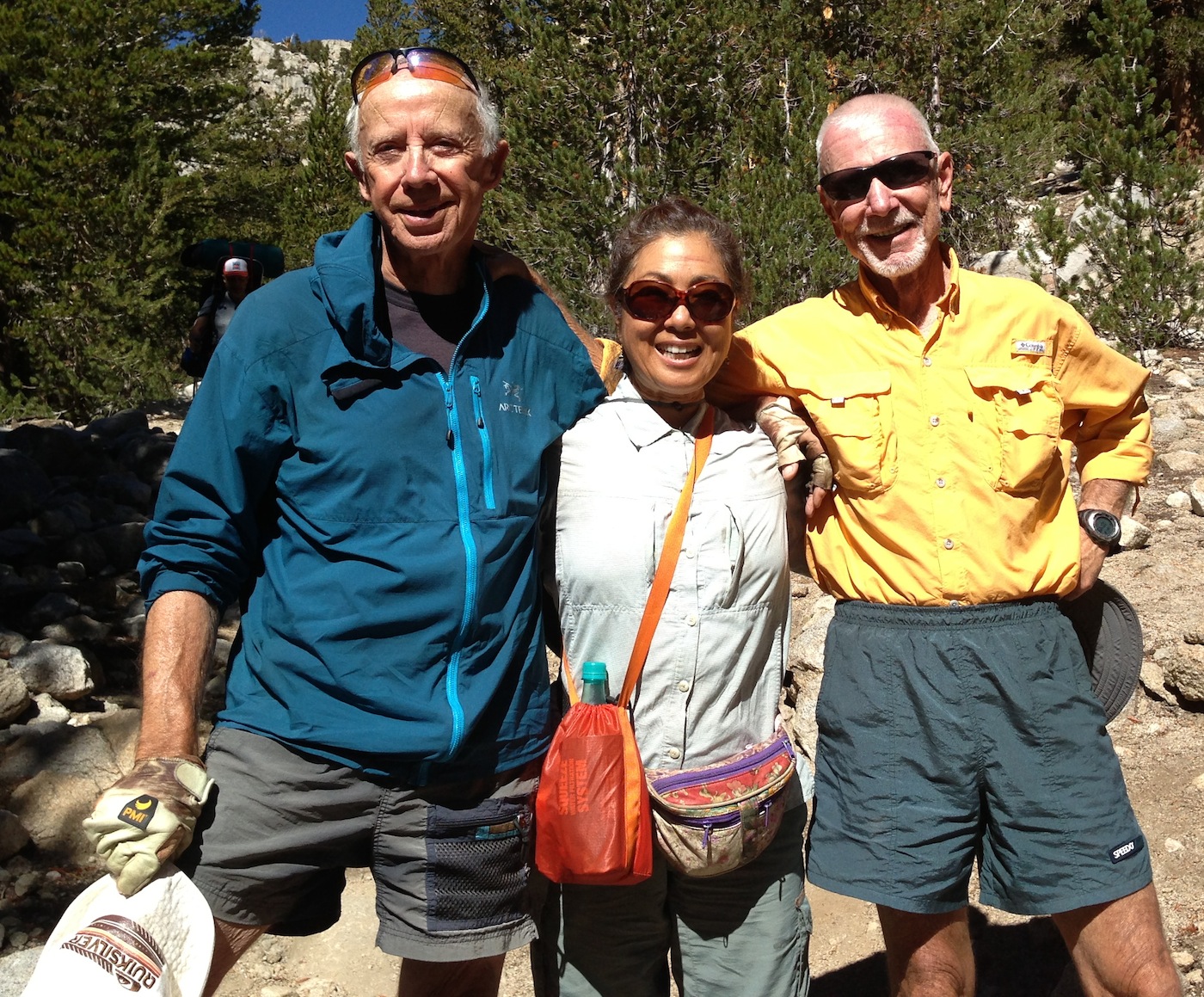 JMT hikers Tinman, Jeanne and Bob are rested and ready for Whitney after some R&R at the Base Camp. See you in a few days!