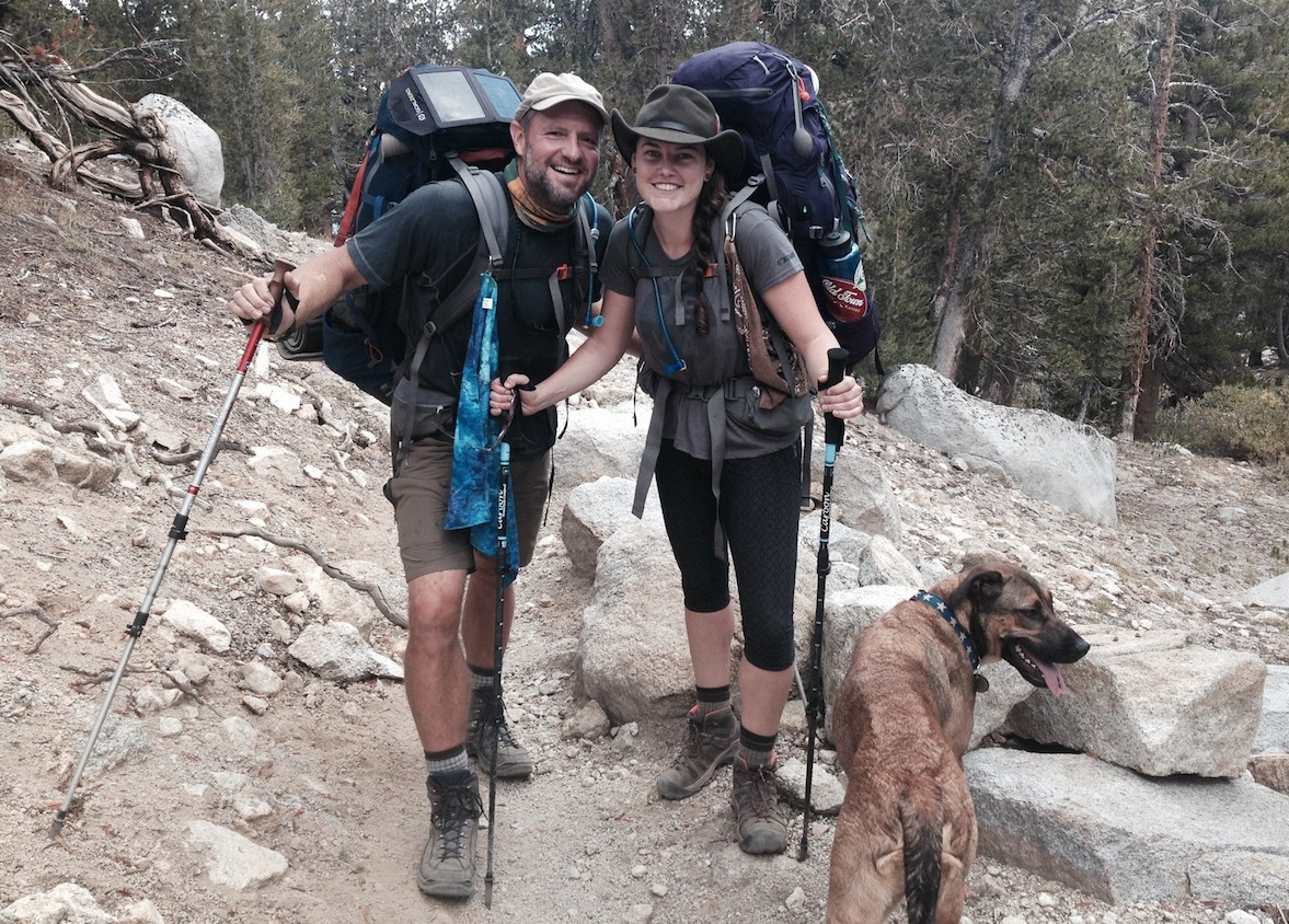 Geoff and Britt from Folsom are headed up to Kearsarge Pass on their way to Mt. Whitney