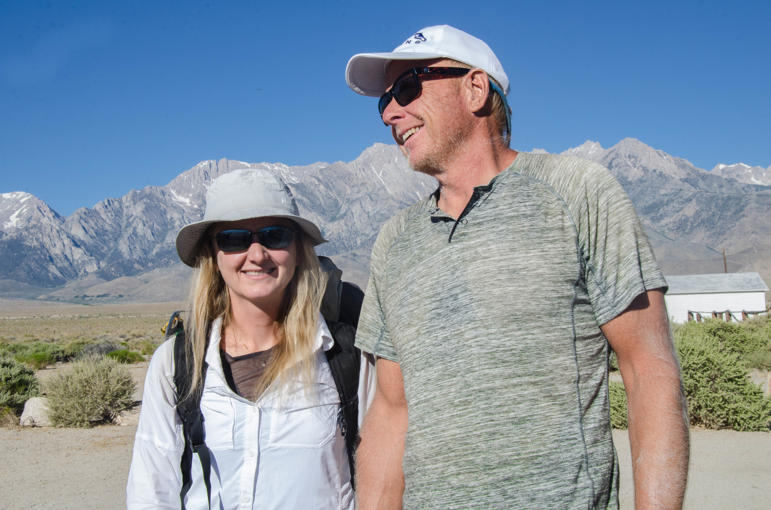 Katherine and Bob celebrating their Honeymoon on the High Sierra Trail