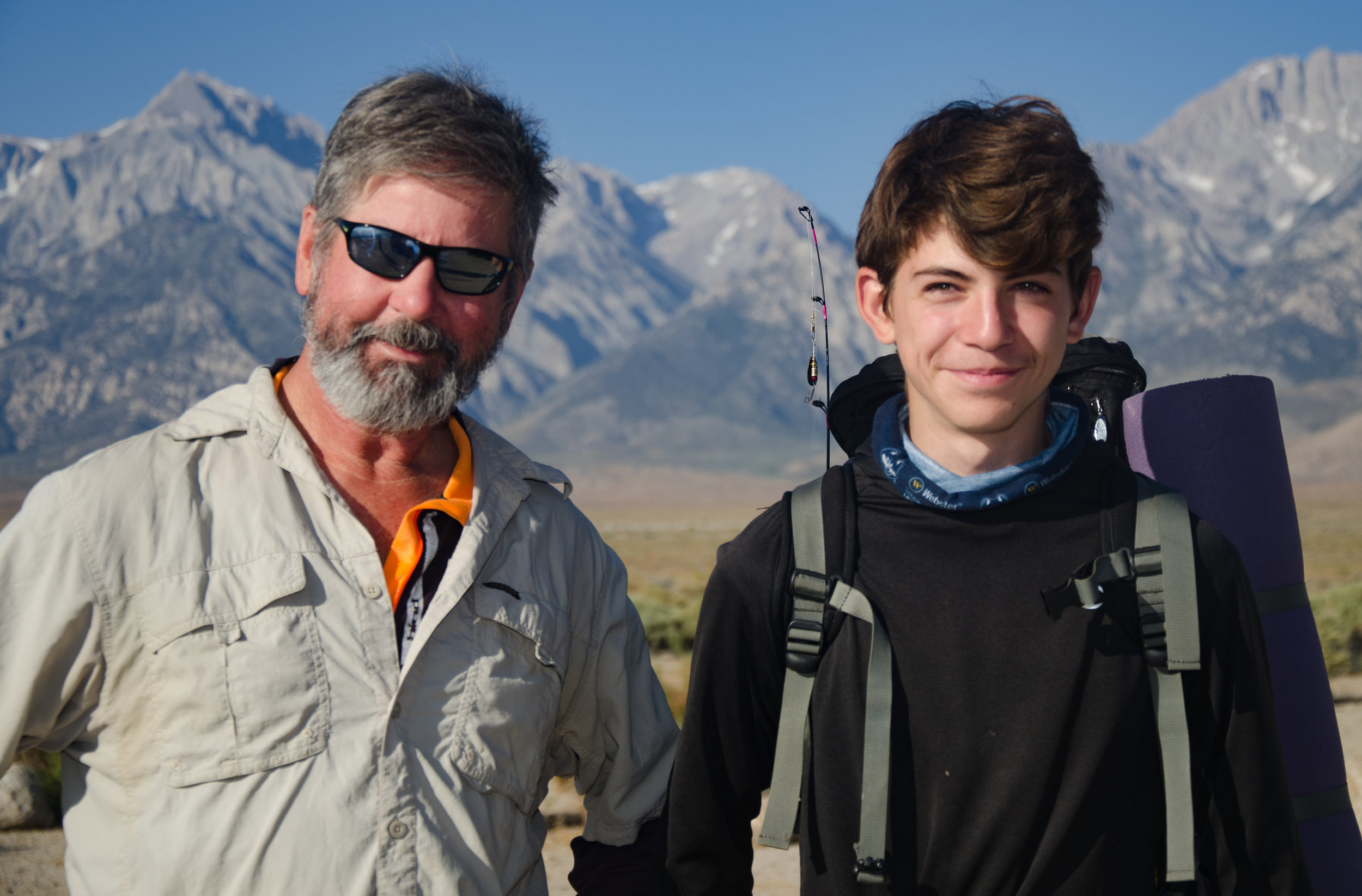 JMT hikers Mark and his Grandson
