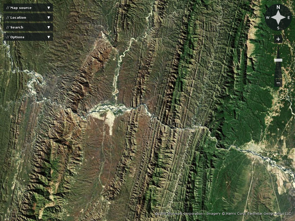 Southern Bolivia, eastern Andean fold and thrust belt