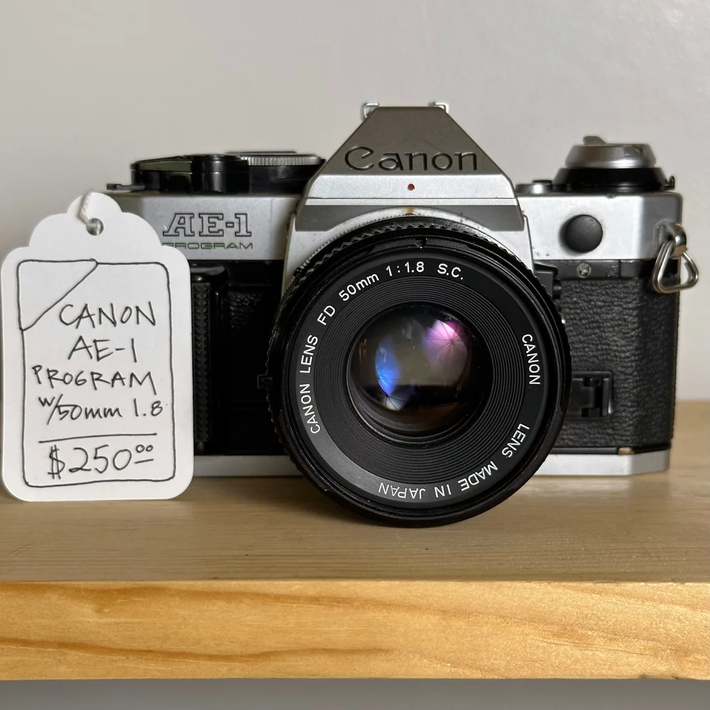 動作確認済み】キャノン AE-1 プログラム レンズ50mmF1.8