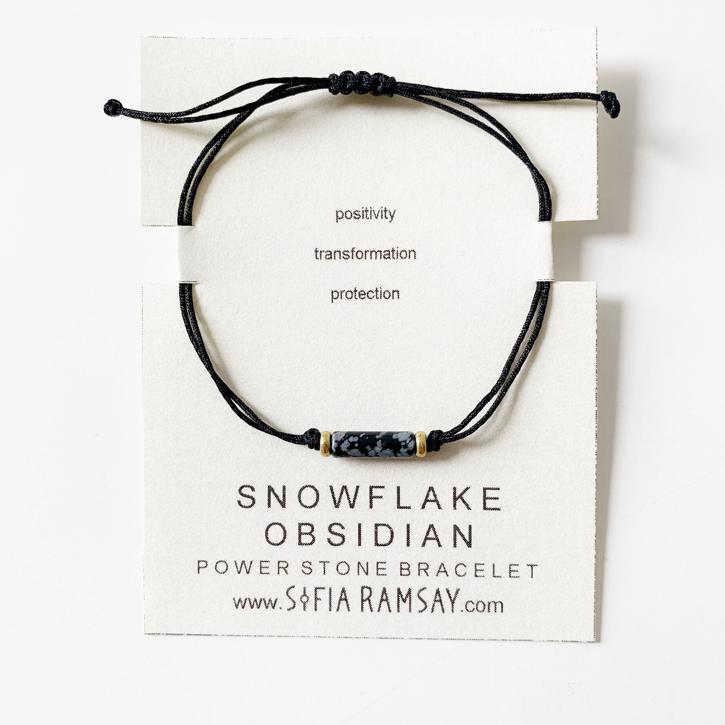 Snowflake Obsidian Bracelet  5D Healing Crystals