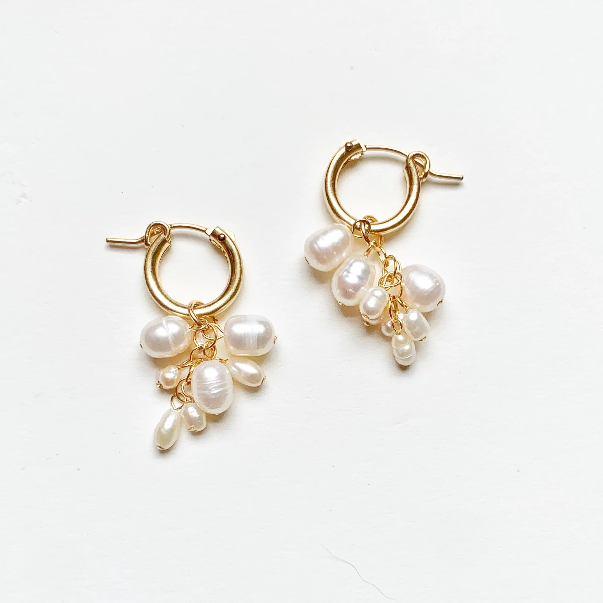 Raindrops Pearl Hoops