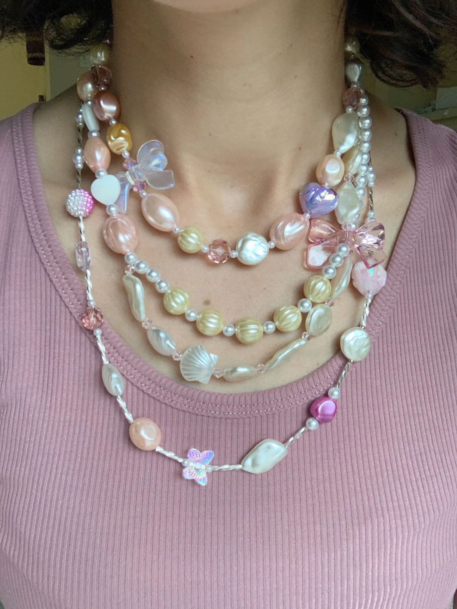ITZYリア着用☆【RITA MONICA】☆Bear Beads Pearl Necklac.e ITZYリア着用☆【RITA MONICA】☆Bear Beads Pearl Necklac.e
