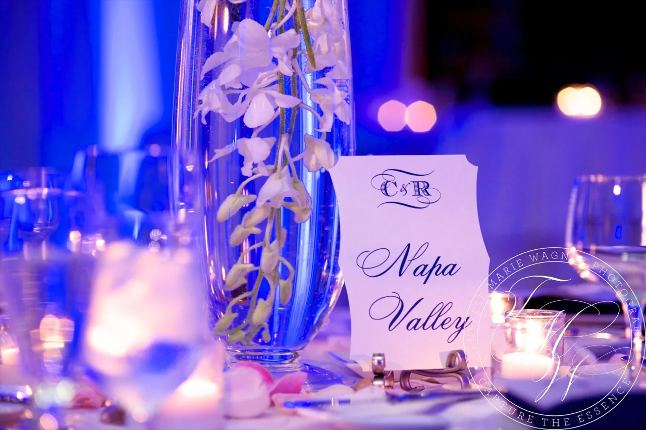 Floral decor provided by Somerset Hills Florist, Photography by Therese Marie Wagner Photography, and Lighting by Eggsotic Events