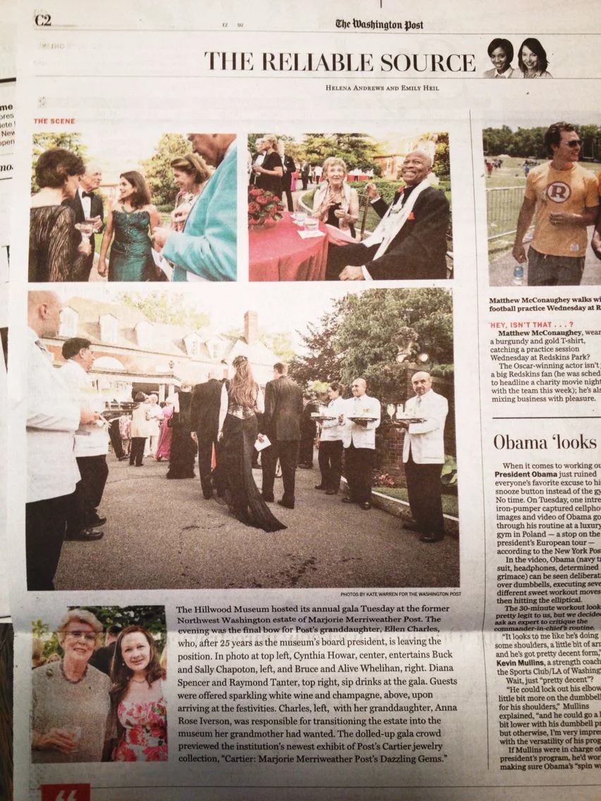 My photo story on the Hillwood gala in today's Style section. 