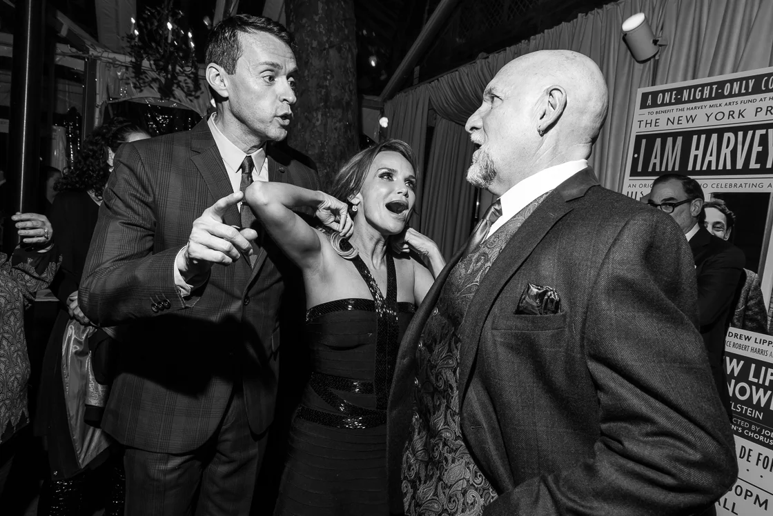 Composer Andrew Lippa, actress Kristin Chenoweth, and SF Gay Men's Chorus Director Timothy Seelig (from left). 