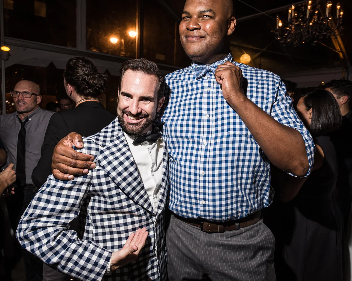 I may or may not have gathered both gentlemen wearing plaid, introduced them and asked them to pose for a photo together. 