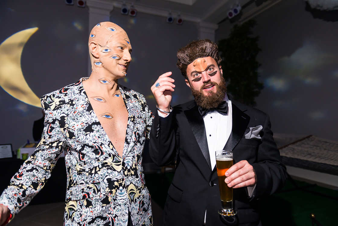 Maximillian Merrill of Western Growers and Michael Lake show off their surrealist attire. 