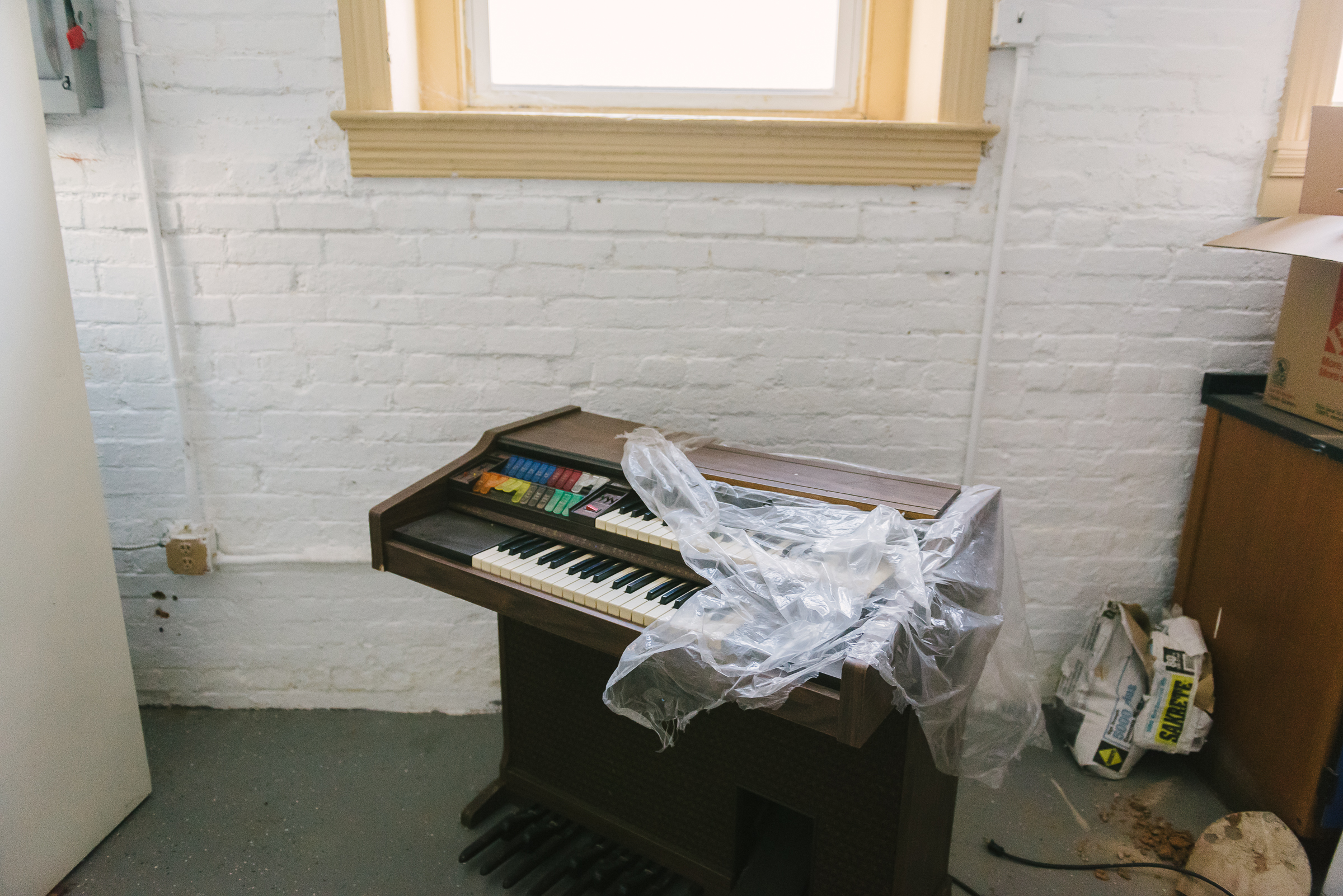 One basement room was full of organs. The owner didn't know why, or where they came from.