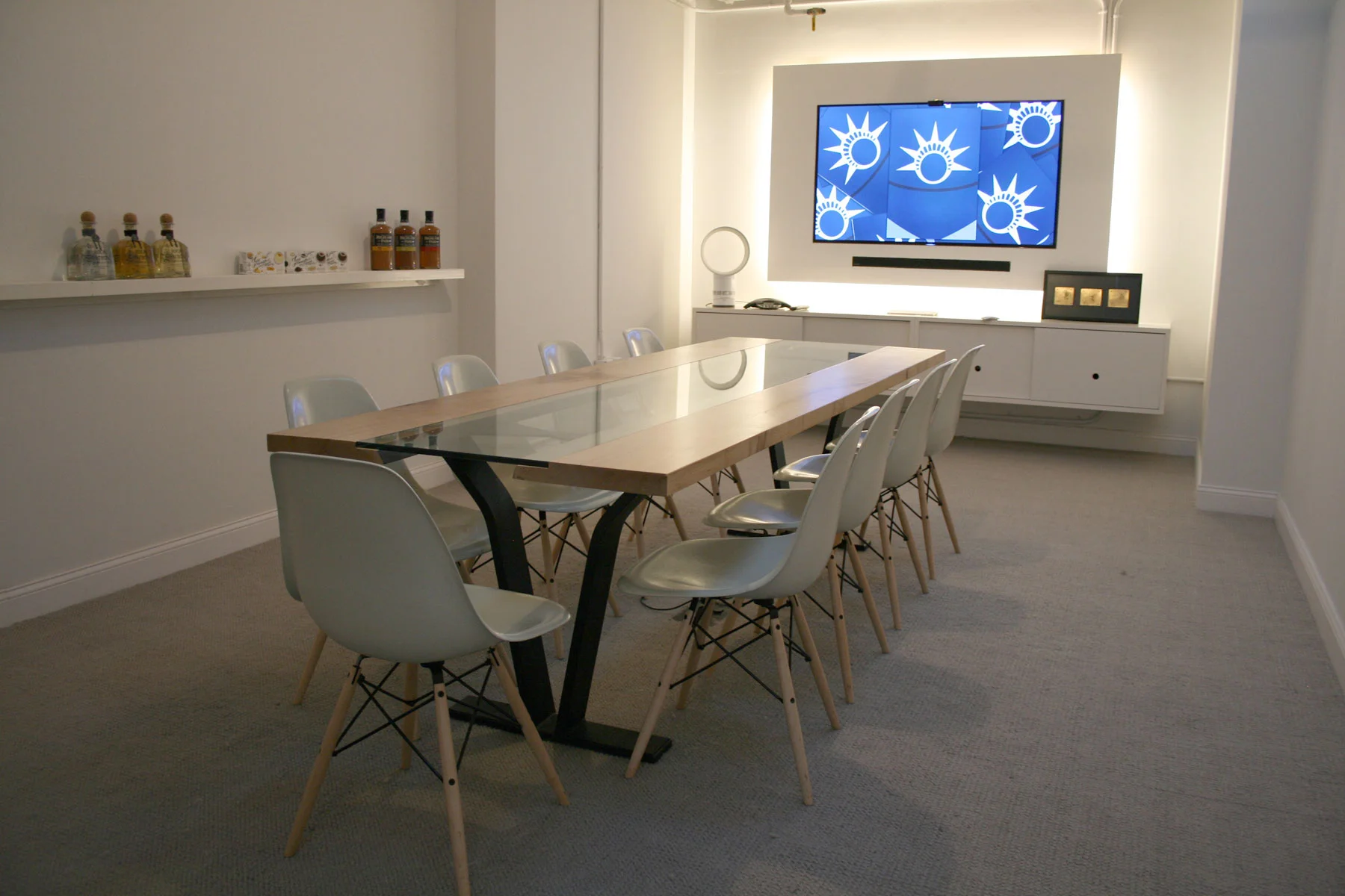 Colorado Live Edge Maple and Glass Dining Table