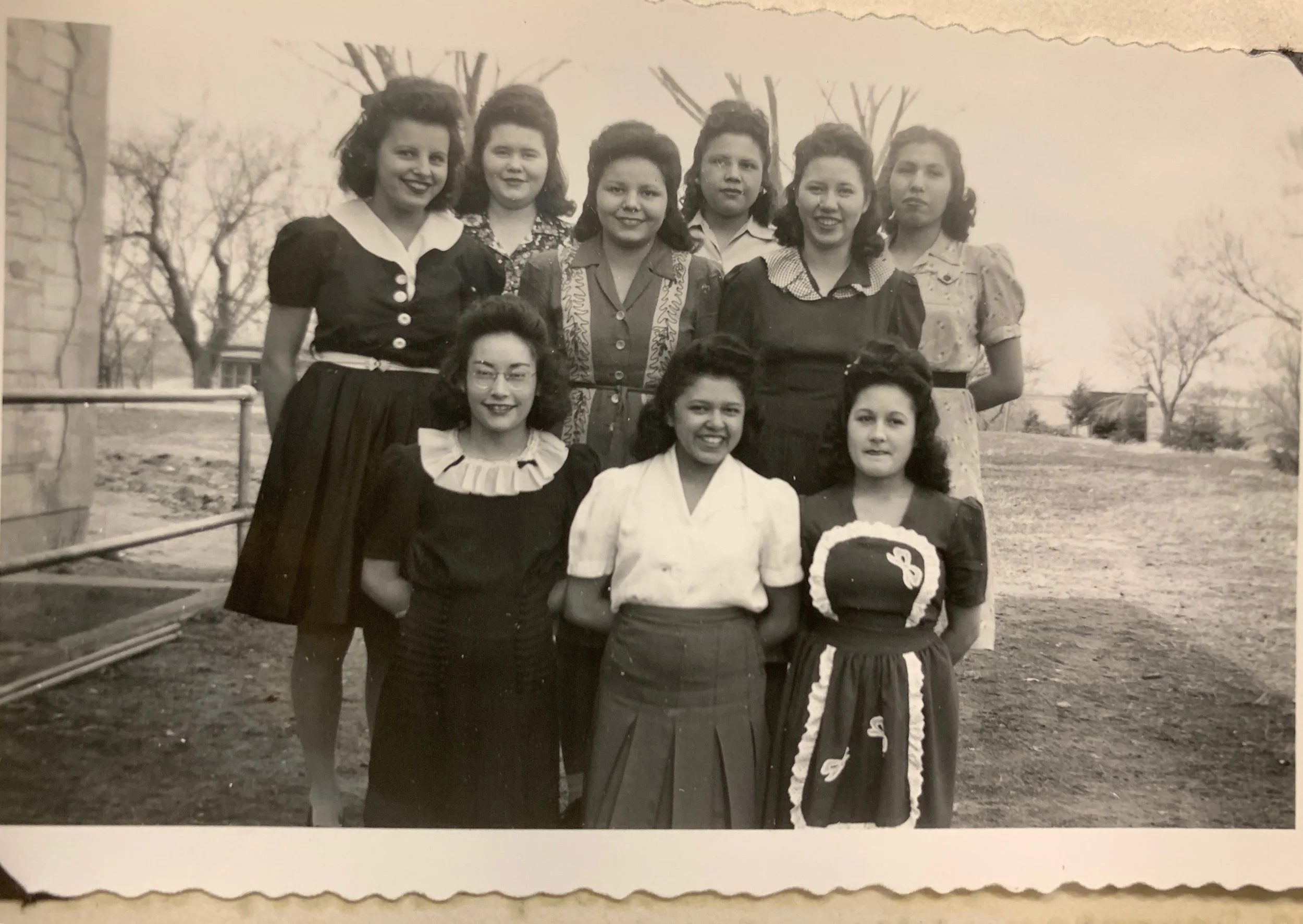 Lois Antoine during her junior year at St. Marys. (top right)